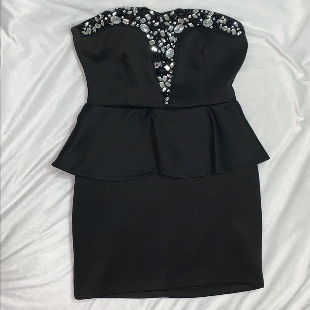 Black jeweled dress